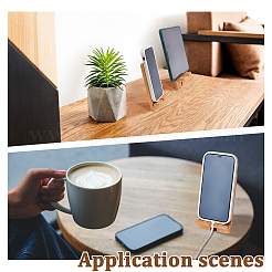 2шт 2 съемных бамбуковых держателя для мобильного телефона AJEW-OC0003-91