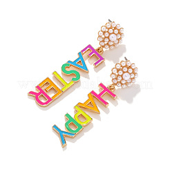 Серьги-гвоздики из цинкового сплава с эмалью&nbsp;FS-WGD7265-01