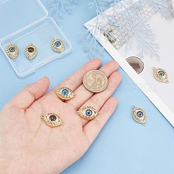 8 шт. 4 цвета сглаза смола латунь соединительные подвески наборы&nbsp;RESI-GA0001-21