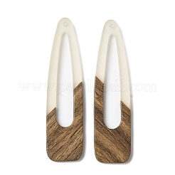 Светящийся в темноте большой кулон из дерева и смолы WOOD-H104-13