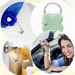 2шт брелок из сплава 2 цветов со стразами&nbsp;KEYC-WR0001-06