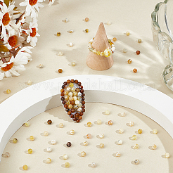 2 нити натуральных желтых опаловых бусин G-NB0005-71