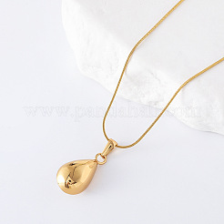 3 шт. ожерелье из нержавеющей стали с жемчугом-слезой и паве для женщин QK3656