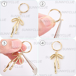 12 шт. фурнитура для сережек-колец Huggie Hoop из нержавеющей стали 201 STAS-SC0010-30G