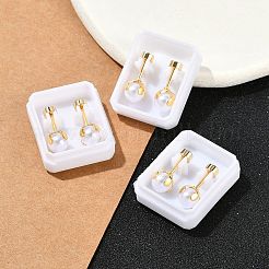 Круглые пластиковые искусственные жемчужины беруши EJEW-H105-18G