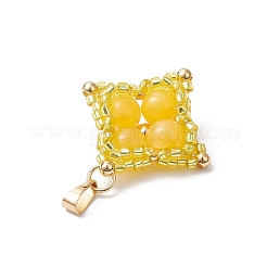 Подвески в форме звезды из натуральных и синтетических драгоценных камней и стеклянных бусин&nbsp;PALLOY-MZ00692