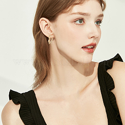 6 шт. 3-х цветные серьги-кольца из нержавеющей стали EJEW-BBC0001-88