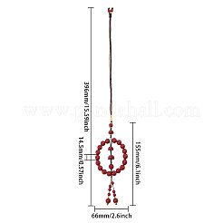 1 шт. круглые бусины из киновари для подвески&nbsp;HJEW-CA0001-77