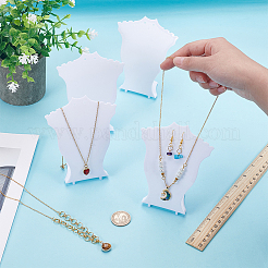 Пластиковая наклонная стойка для хранения украшений в форме бюста для ожерелий&nbsp;ODIS-WH0099-35