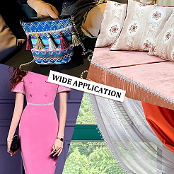 Кружевная лента из полиэстера OCOR-WH0078-112B