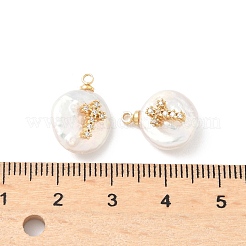 Подвески из натурального пресноводного жемчуга PEAR-F008-19G-01