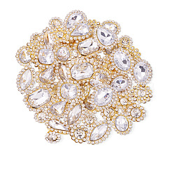 100 шт. пришивные стразы в форме капли/сердца/звезды&nbsp;GACR-TA0001-07A