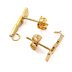 Ионное покрытие (ip) 304 нержавеющая сталь гвоздики фурнитура для сережек STAS-H180-15G