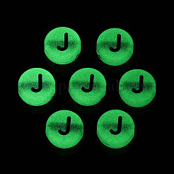 Светящиеся матовые акриловые бусины FACR-T008-02J