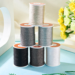 6 рулон полиэстеровой металлизированной нити 6 цветов&nbsp;OCOR-TA0002-82C