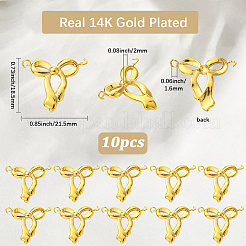 10 шт. подвески-бантики из нержавеющей стали 304 STAS-SC0010-53