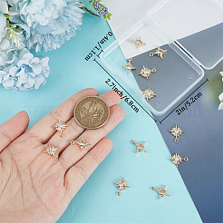 16шт 2 стиля латунные микро проложить прозрачные кубические циркониевые подвески KK-BBC0010-97