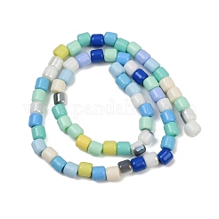 Выпечка окрашенные стеклянные бусины пряди LAMP-S070-06D