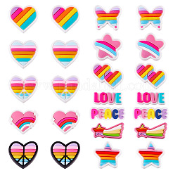 24 шт. 12 стиля радужных ПВХ-кабошонов&nbsp;FIND-TA0005-48