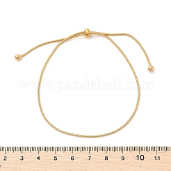 Браслеты-слайдеры из нержавеющей стали 304 с цепочкой-змейкой для женщин BJEW-R013-01G