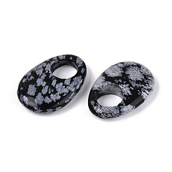 Подвески из натурального снежного обсидиана с большими отверстиями&nbsp;G-N348-06B-11