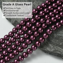 Экологичные нити жемчужных бусин из окрашенного стекла HY-A008-6mm-RB097