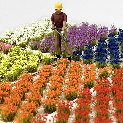 Нейлоновые мини-пучки травы&nbsp;AJEW-WH20120-09C