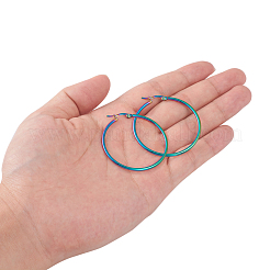 Большие серьги-кольца из нержавеющей стали 304 EJEW-F105-06M