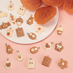 32шт 16 стиля подвески из смолы RESI-CJ0001-216