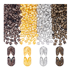 600 шт. двухцветные железные колпачки для бусин&nbsp;FIND-PH0023-81