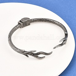 Ретро-браслеты-манжеты из хирургической нержавеющей стали 316&nbsp;BJEW-C125-10AS