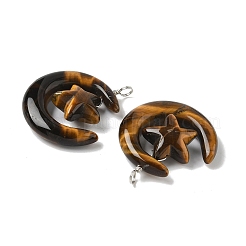 Природных тигровый глаз подвески G-Z086-01P-25