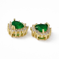 Стойки обшивки латунь микро проложить кубического циркония бусы KK-C007-12G-09