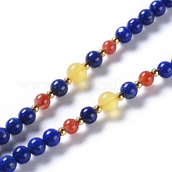 Природные лазурита кулон ожерелье&nbsp;NJEW-G332-05G