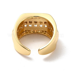 Открытое кольцо-манжета с несколькими линиями из прозрачного кубического циркония RJEW-C041-01G