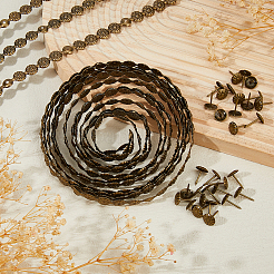 Полоски железных гвоздей&nbsp;FIND-WH0148-752AB