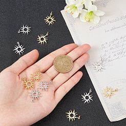 16шт 2 цвета латунные подвески&nbsp;KK-CA0001-56