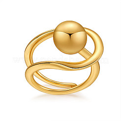 Регулируемые кольца для пальцев из латуни с круглыми бусинами FS-WG25FED-01