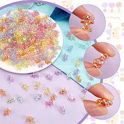 400шт 8 цвета прозрачные акриловые бусины OACR-NB0001-37