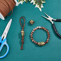 3 шт. 3 стиля латунных европейских бусин в форме ножа для подвески на шнурке KK-HY0003-59AG