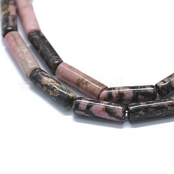 Природные родонит бисер нитей G-F631-D26