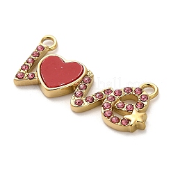 Подвески-шармы в форме слова «любовь» из нержавеющей стали 304 со стразами STAS-R160-03G