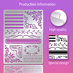 Трафареты для штампов из нержавеющей стали DIY-WH0289-024