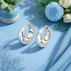 2 пара двухцветных серег-колец с прозрачными кубическими цирконами из латуни для женщин&nbsp;EJEW-GO0001-06