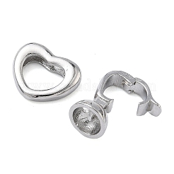 Застежки-сердечки из латуни&nbsp;KK-Z143-14P