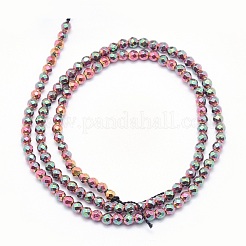 Гальванизировать немагнитных синтетический гематит бисер пряди G-L486-C-02