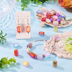 36 шт. 9-х цветные трехцветные европейские бусины из смолы RESI-TA0004-41