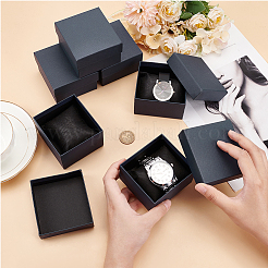 Картонная подарочная коробка для хранения ювелирных часов CON-WH0092-67B