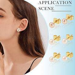 925 круглые серьги-гвоздики из стерлингового серебра EJEW-TAC00028