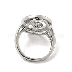 Регулируемые крепления колец для чашек с микропаве из кубического циркония из латуни&nbsp;KK-B166-03P